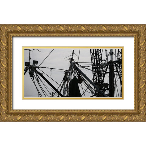 Convergent II Gold Ornate Wood Framed Art Print with Double Matting by Simons