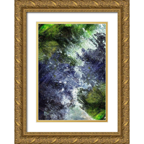 Crevasse Gold Ornate Wood Framed Art Print with Double Matting by Simons