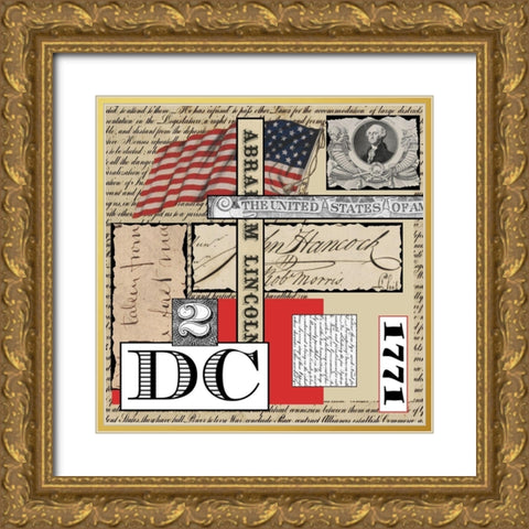 DC Gold Ornate Wood Framed Art Print with Double Matting by Simons