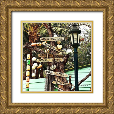 Decisions Gold Ornate Wood Framed Art Print with Double Matting by Simons