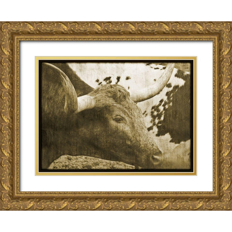 George Gold Ornate Wood Framed Art Print with Double Matting by Simons