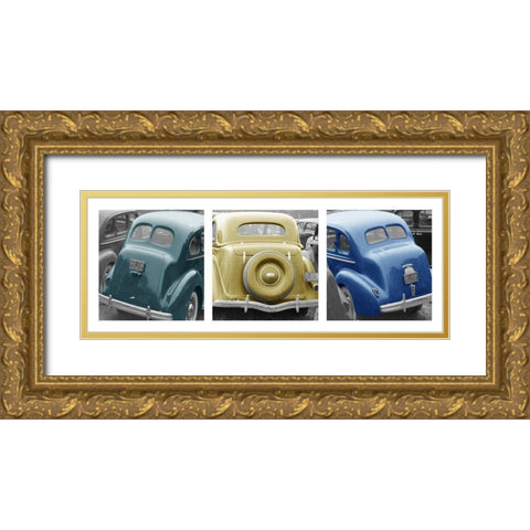 Jalopies Gold Ornate Wood Framed Art Print with Double Matting by Simons