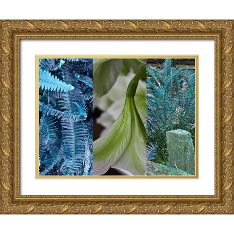 Nature in Azure I Gold Ornate Wood Framed Art Print with Double Matting by Simons