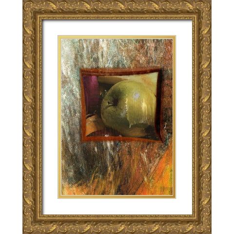 Painted Fruit I Gold Ornate Wood Framed Art Print with Double Matting by Simons