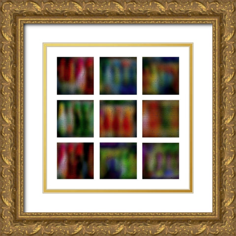 Rainbow Panes I Gold Ornate Wood Framed Art Print with Double Matting by Simons