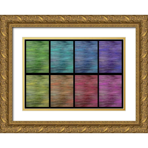 Rainbow Panes II Gold Ornate Wood Framed Art Print with Double Matting by Simons