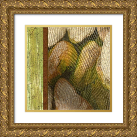 River Zen Gold Ornate Wood Framed Art Print with Double Matting by Simons
