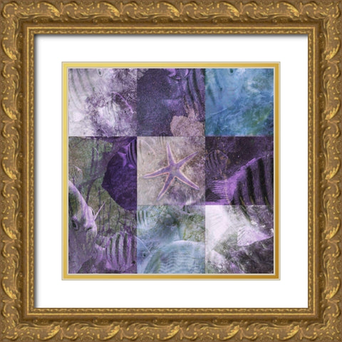 Sea View II Gold Ornate Wood Framed Art Print with Double Matting by Simons