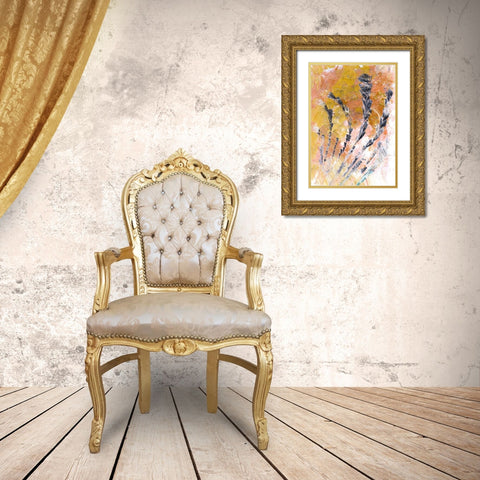 Tail Feathers Gold Ornate Wood Framed Art Print with Double Matting by Simons
