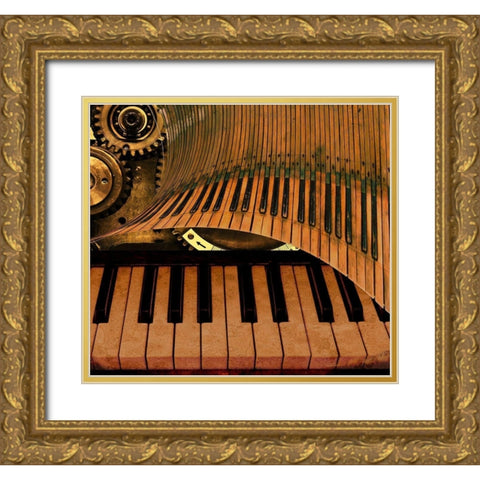 Teclado Gold Ornate Wood Framed Art Print with Double Matting by Simons