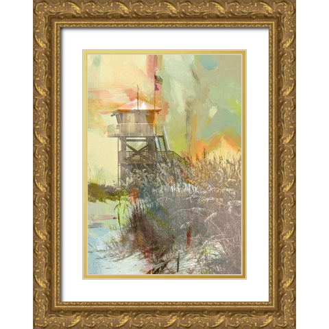 Watching Gold Ornate Wood Framed Art Print with Double Matting by Simons