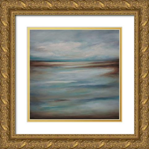 Swiftly Gold Ornate Wood Framed Art Print with Double Matting by Hinz