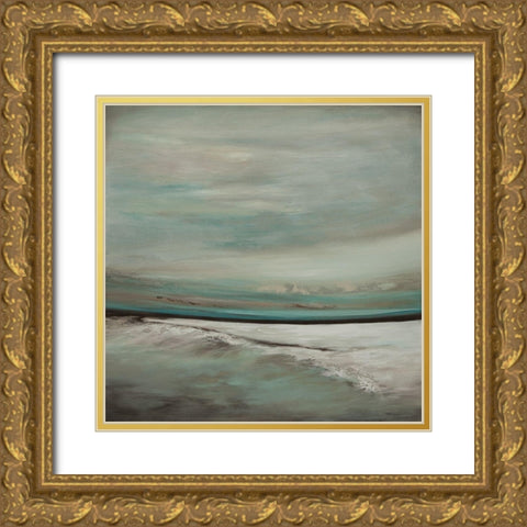 Waterfalls Edge Gold Ornate Wood Framed Art Print with Double Matting by Hinz