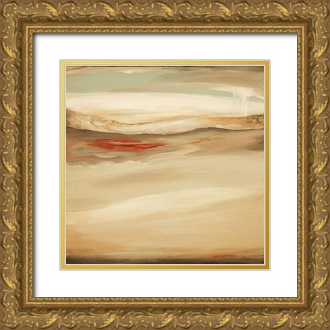 Whosh I Gold Ornate Wood Framed Art Print with Double Matting by Hinz