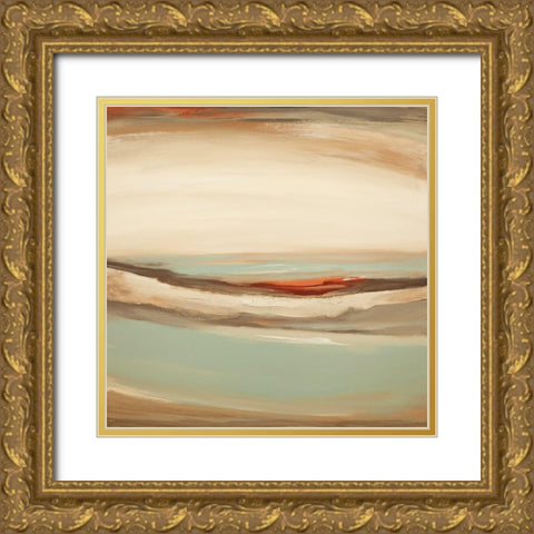 Whosh II Gold Ornate Wood Framed Art Print with Double Matting by Hinz