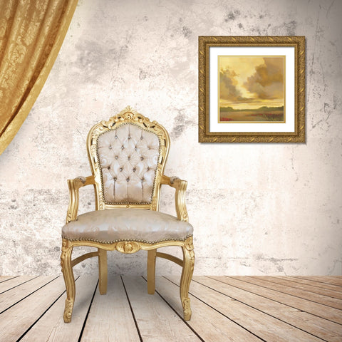 Dusk II Gold Ornate Wood Framed Art Print with Double Matting by Larson