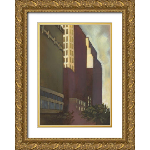 Gotham City Gold Ornate Wood Framed Art Print with Double Matting by Larson
