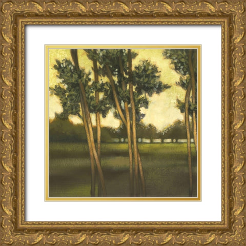 Through the Trees I Gold Ornate Wood Framed Art Print with Double Matting by Larson