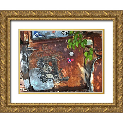 Fish Wagon I Gold Ornate Wood Framed Art Print with Double Matting by Mack