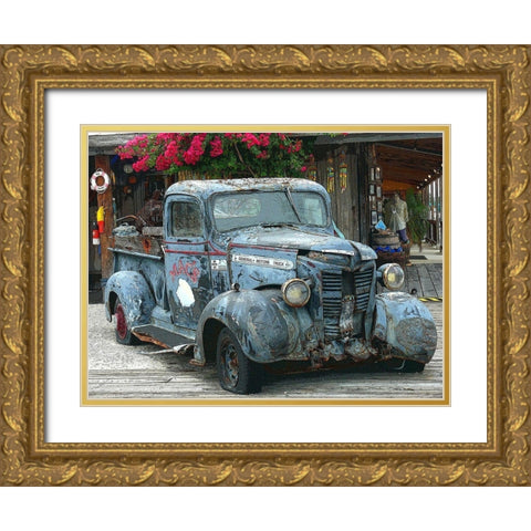 Fish Wagon II Gold Ornate Wood Framed Art Print with Double Matting by Mack