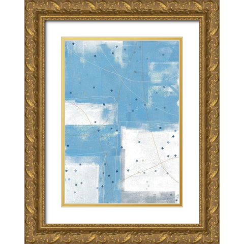 Confetti I Gold Ornate Wood Framed Art Print with Double Matting by King