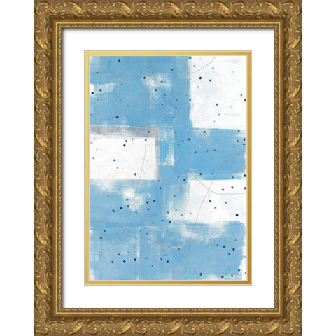 Confetti II Gold Ornate Wood Framed Art Print with Double Matting by King