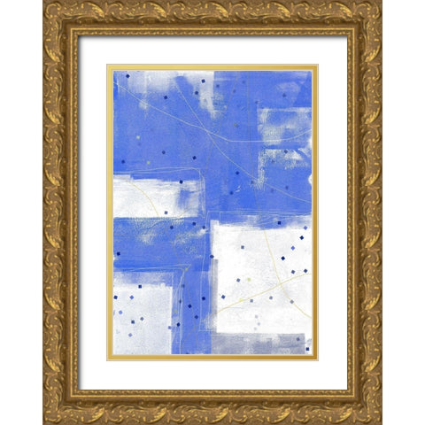 Confetti IV Gold Ornate Wood Framed Art Print with Double Matting by King