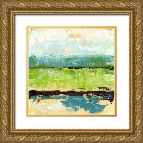 Greenscape II Gold Ornate Wood Framed Art Print with Double Matting by King