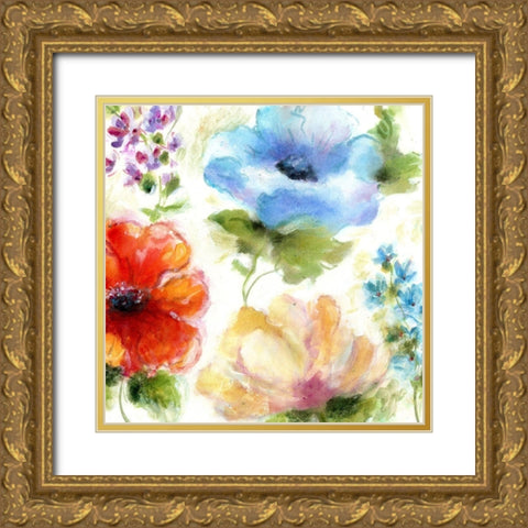 Spring  Watercolor III Gold Ornate Wood Framed Art Print with Double Matting by King