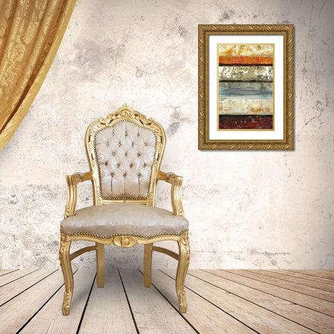 Umber and Ochre II Gold Ornate Wood Framed Art Print with Double Matting by King