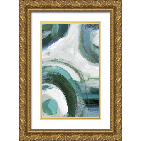 Loop II Gold Ornate Wood Framed Art Print with Double Matting by King
