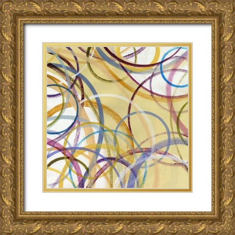 Perimater II Gold Ornate Wood Framed Art Print with Double Matting by King