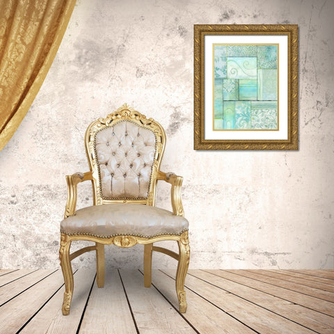 Seaglass I Gold Ornate Wood Framed Art Print with Double Matting by King