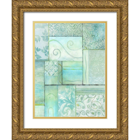 Seaglass I Gold Ornate Wood Framed Art Print with Double Matting by King