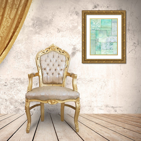 Seaglass II Gold Ornate Wood Framed Art Print with Double Matting by King