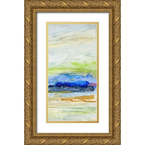 Blue Ridge II Gold Ornate Wood Framed Art Print with Double Matting by King