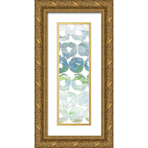 Round Brush III Gold Ornate Wood Framed Art Print with Double Matting by Nola