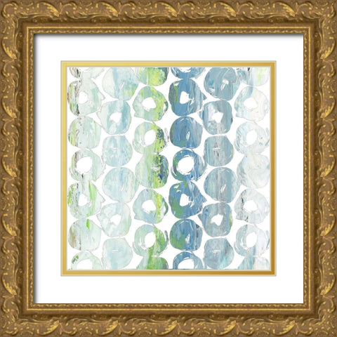 Round Brush IV Gold Ornate Wood Framed Art Print with Double Matting by Nola