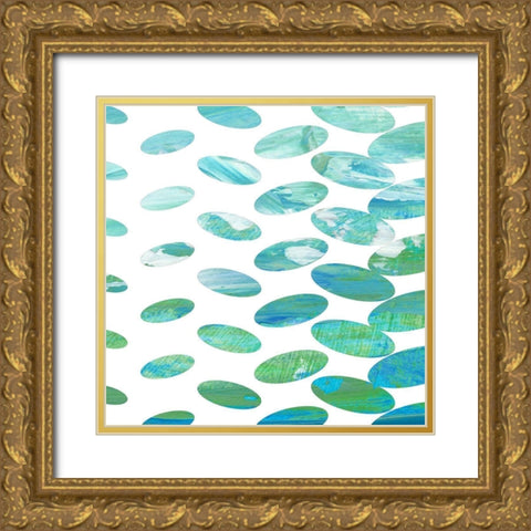 Water Disc I Gold Ornate Wood Framed Art Print with Double Matting by Nola