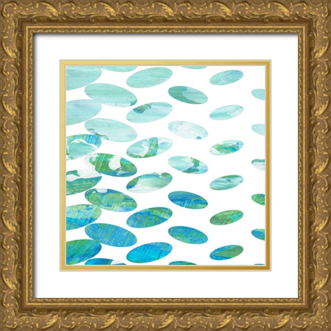 Water Disc II Gold Ornate Wood Framed Art Print with Double Matting by Nola