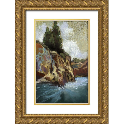 Around The Bend II Gold Ornate Wood Framed Art Print with Double Matting by Ricci