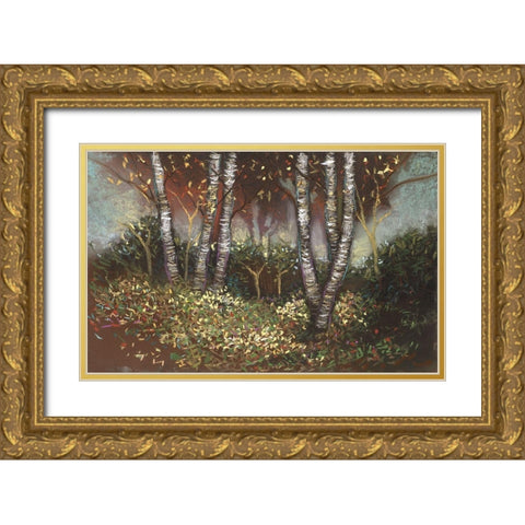 Birch I Gold Ornate Wood Framed Art Print with Double Matting by Ricci