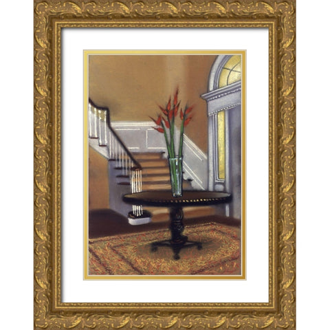 Going Down Gold Ornate Wood Framed Art Print with Double Matting by Ricci