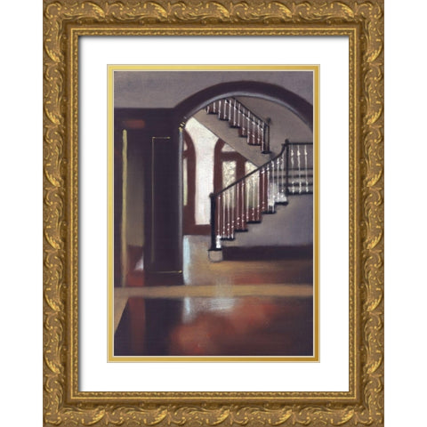 Going Up Gold Ornate Wood Framed Art Print with Double Matting by Ricci