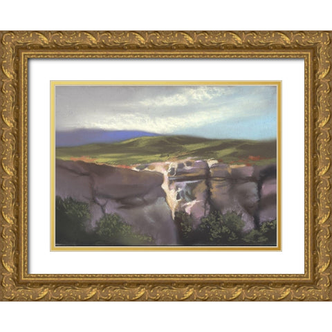 Over The Edge I Gold Ornate Wood Framed Art Print with Double Matting by Ricci