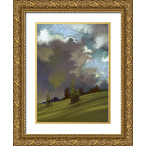 Pastel Landscape I Gold Ornate Wood Framed Art Print with Double Matting by Ricci