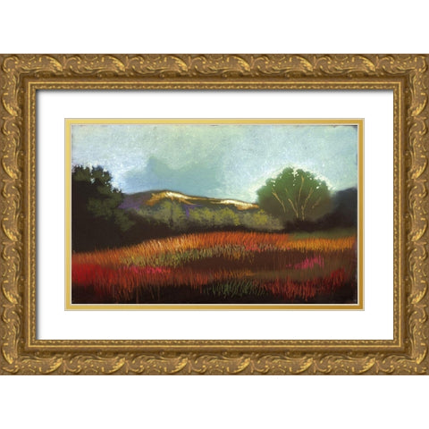Summer Valley I Gold Ornate Wood Framed Art Print with Double Matting by Ricci