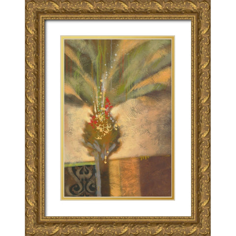 Artist Palm I Gold Ornate Wood Framed Art Print with Double Matting by Scott