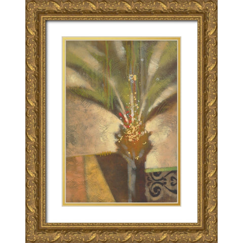 Artist Palm II Gold Ornate Wood Framed Art Print with Double Matting by Scott