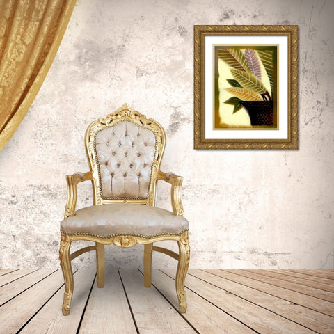 Polka Dot I Gold Ornate Wood Framed Art Print with Double Matting by Scott